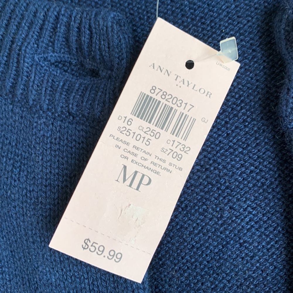 NWT Ann Taylor navy cardigan sweater - Picture 4 of 7